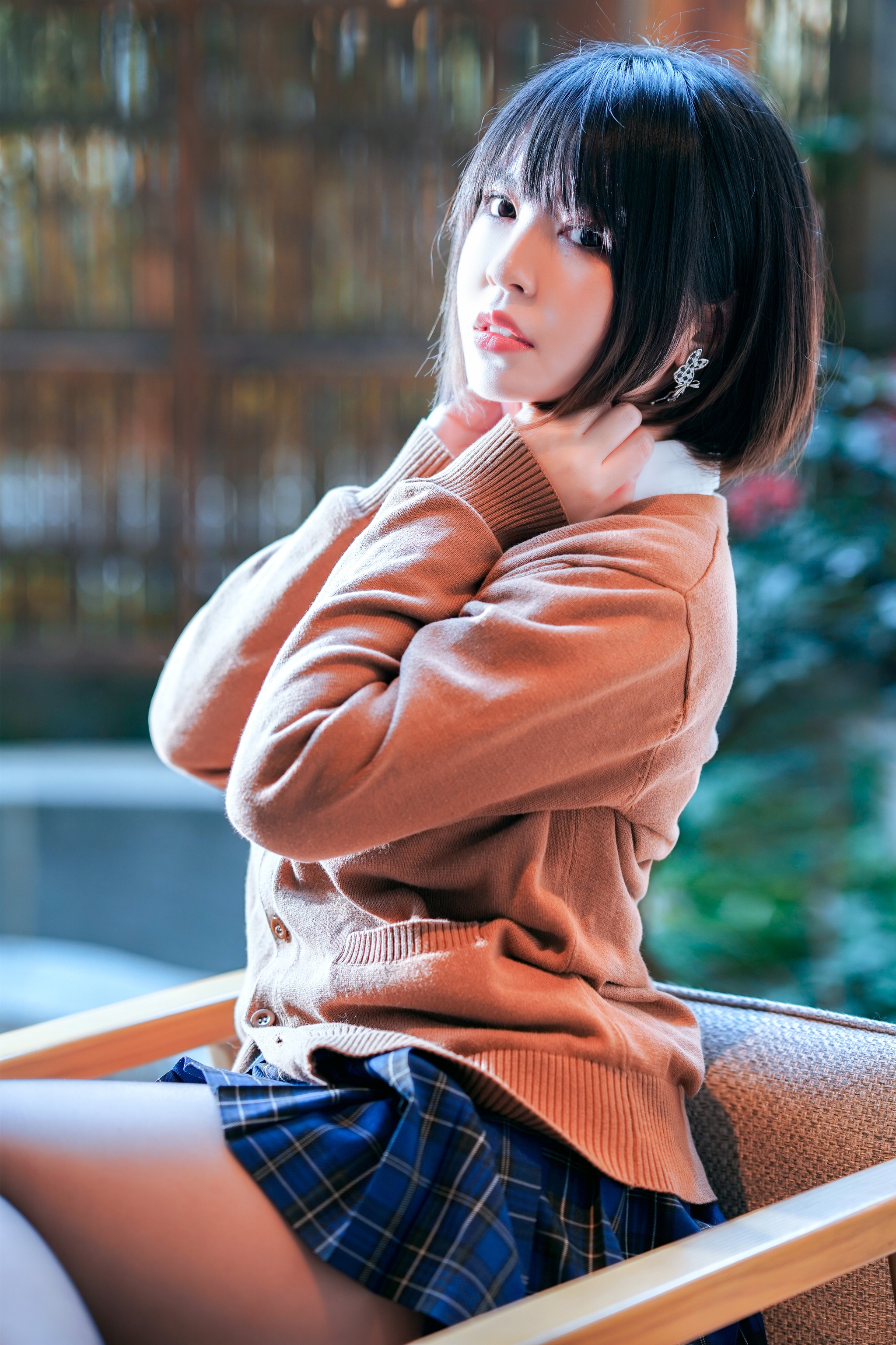 图片[1]-半半子 – NO.064 彼女の制服 [58P]-XikXak